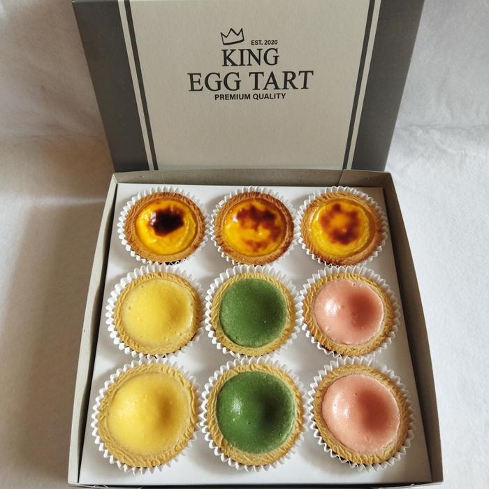 Gambar king egg tart 2 matcha 2 strawberry 2 cream cheese 3 original dari king egg tart Kota Administrasi Jakarta Pusat Tokopedia