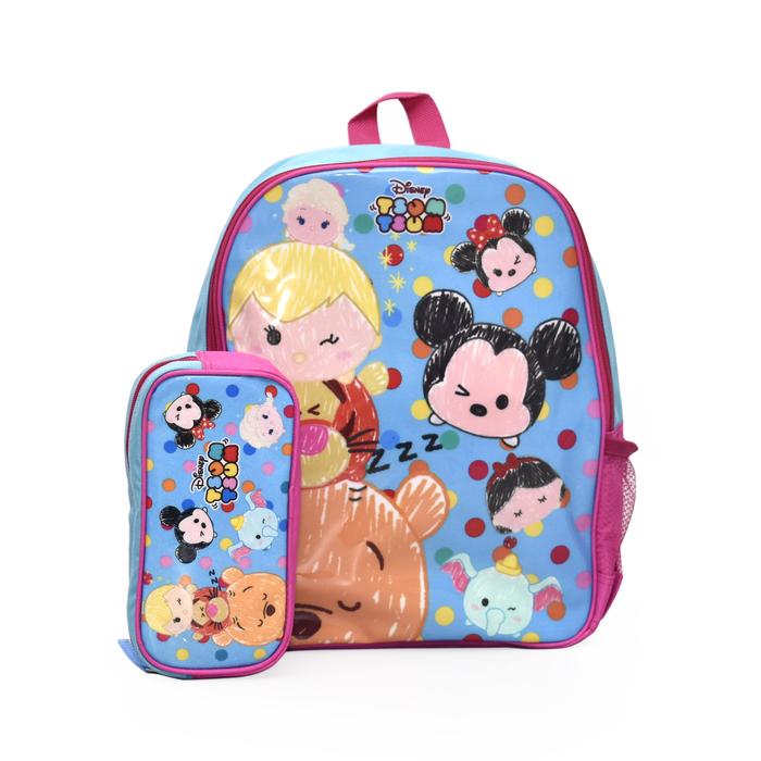 Gambar DISNEY TSUM TSUM Backpack 14"+Pencase 2in1 Love Sketch Tosca dari Arba World Kota Tangerang Selatan Tokopedia