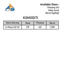 Gambar Alexindo Komoditi U Polos Warna Cream 1/2" x 2" x 1.1mm x 6M dari Sutindo Shop Kota Surabaya 4 Tokopedia