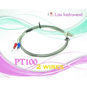 M6 K Type Stainless Steel Temperature Thermocouple Sensor w/ 2 Wires