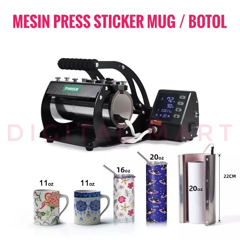 Mesin Press Mug Tumbler Botol PD220 Freesub Sublim Heat Press Heater 1