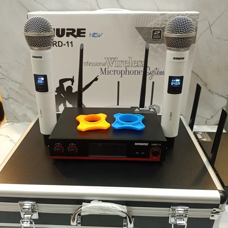 Mic Wireless Shure URD 11 / URD11 2 Mic Handle Free Hardcase 0