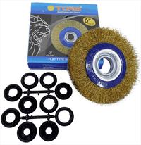 Gambar TORA Wire Wheel Flat - Sikat Kawat Flat 6 Inch 150mm dari Tora Official Shop Kab. Bandung 1 Tokopedia