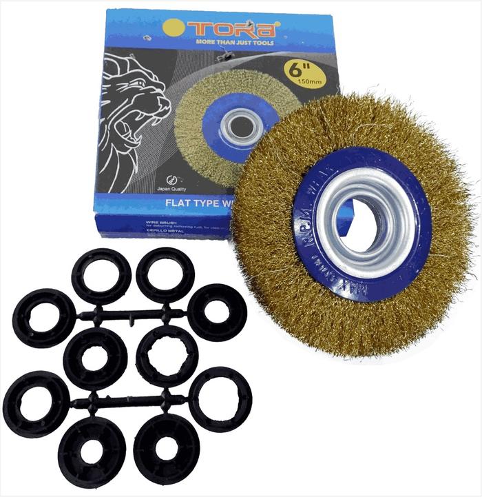 Gambar TORA Wire Wheel Flat - Sikat Kawat Flat 6 Inch 150mm dari Tora Official Shop Kab. Bandung Tokopedia
