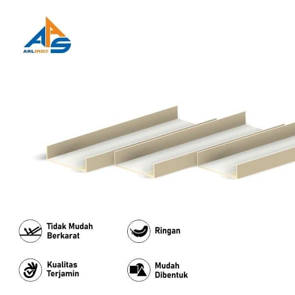 Gambar Alexindo Komoditi U Polos Warna Cream 1/2" x 2" x 1.1mm x 6M dari Sutindo Shop Kota Surabaya Tokopedia