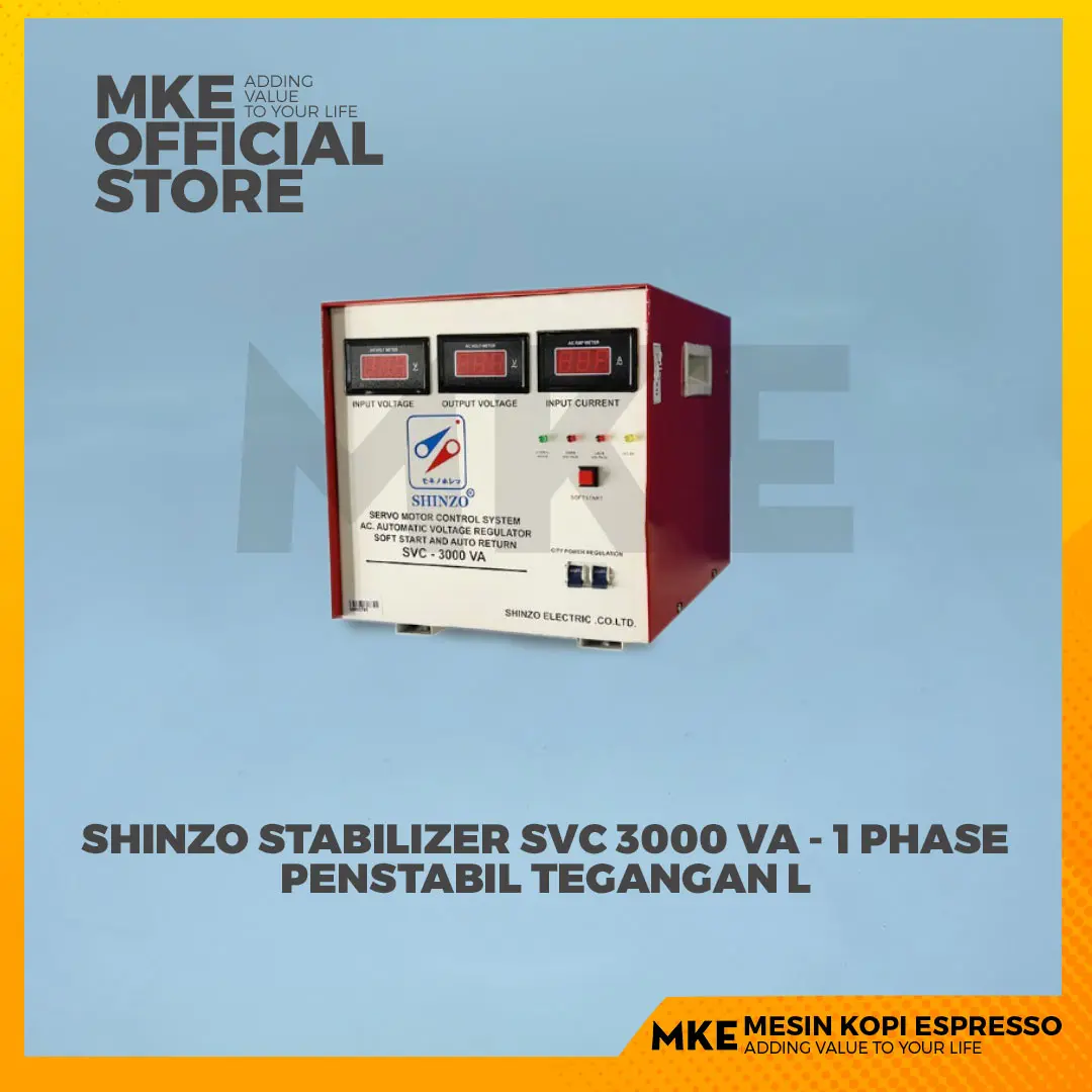 Shinzo Stabilizer SVC 3000 VA - 1 Phase - Penstabil Tegangan Listrik