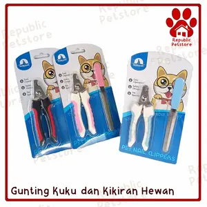 Gunting Kuku Kucing Anjing Plus Kikiran - Pet Nail Clipper Dog Cat