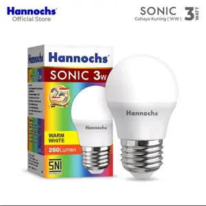 LAMPU LED HANNOCHS HANNOCH SONIC 3W 3WATT 3 W 3 WATT CAHAYA KUNING