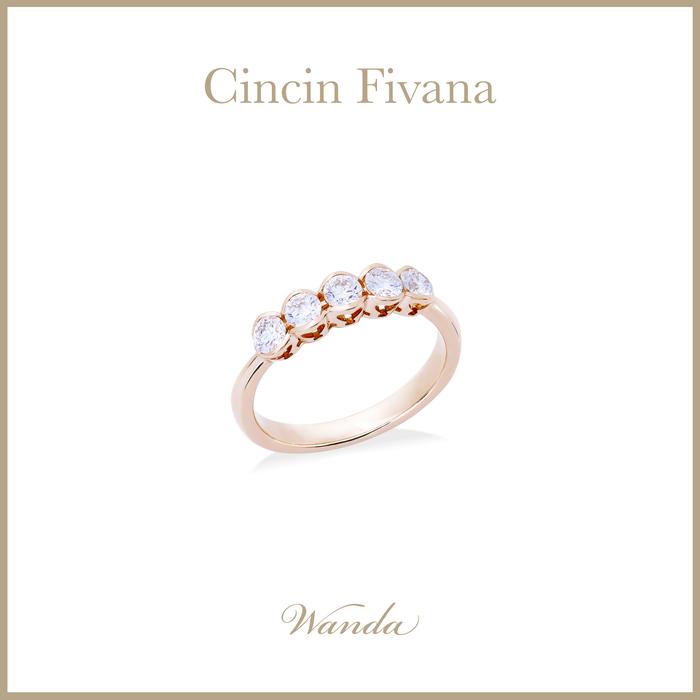 Gambar Cincin Berlian Wanda - Fivana - Ring - Rose gold dari Wanda House Of Jewels Kota Administrasi Jakarta Pusat Tokopedia