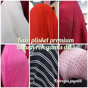 kain plisket premium import bahan rok gamis dll