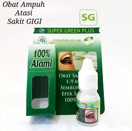 Gambar super green herbal sakit gigi dari Alkanzu Herbal Kota Depok Tokopedia