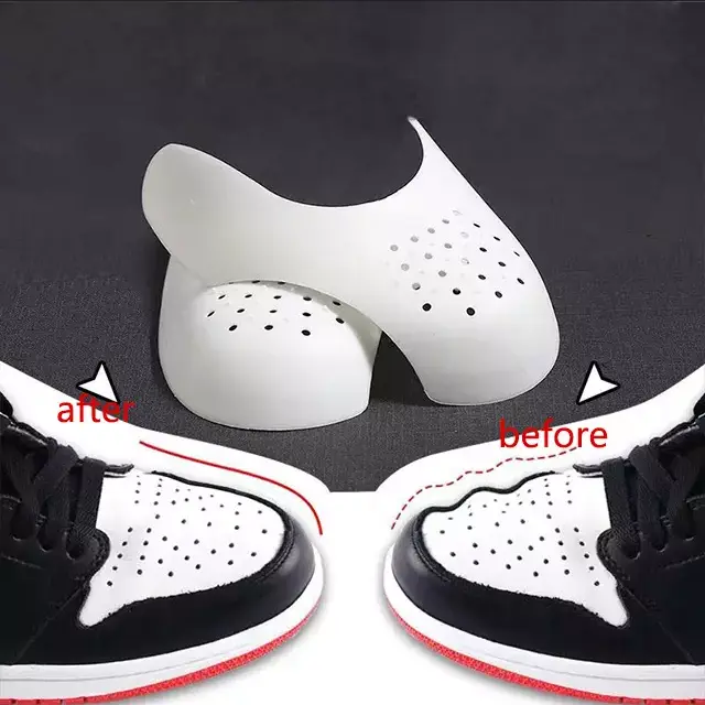 Shoe Shield Protector Sneaker Anti Crease Pelindung Sepatu Bahan PE + TPR Warna Hitam/Putih Ukuran EU S/L Solusi Evolusi untuk Mencegah Berhentinya Sepatu Kets Favorit Anda