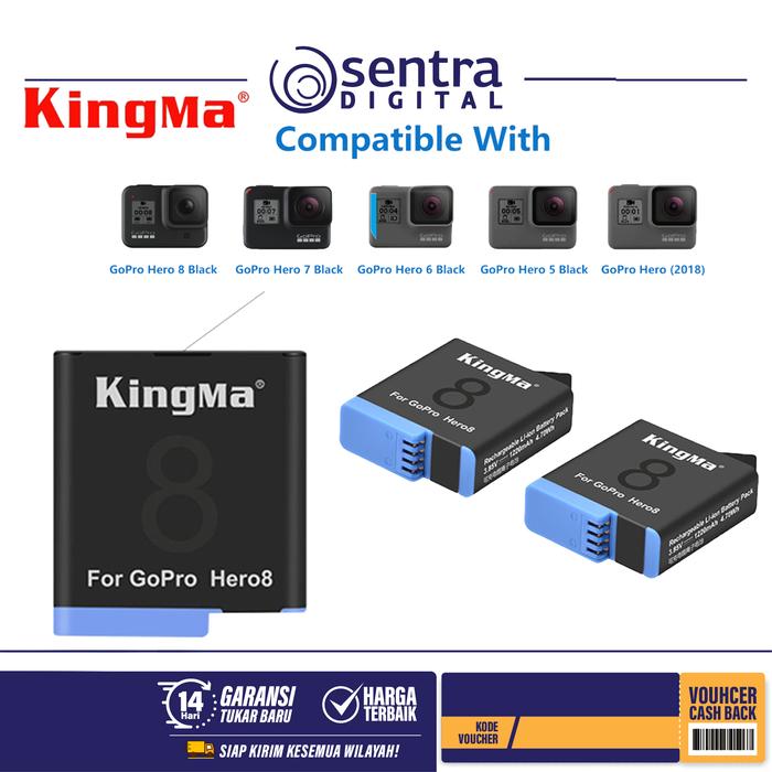 Gambar KINGMA Battery Gopro Hero 8 Action Camera dari Sentra Digital Kota Surabaya Tokopedia