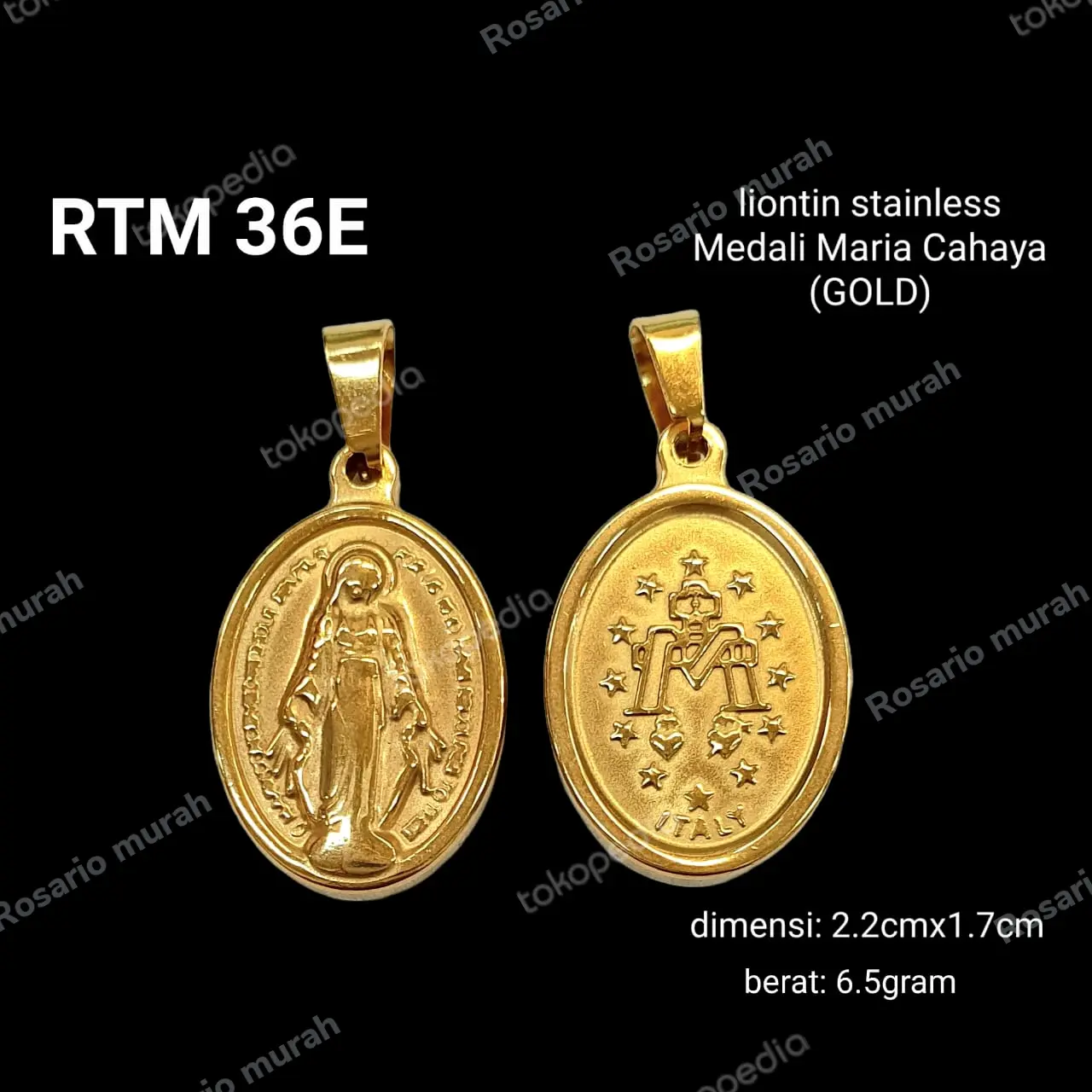 medali wasiat titanium emas