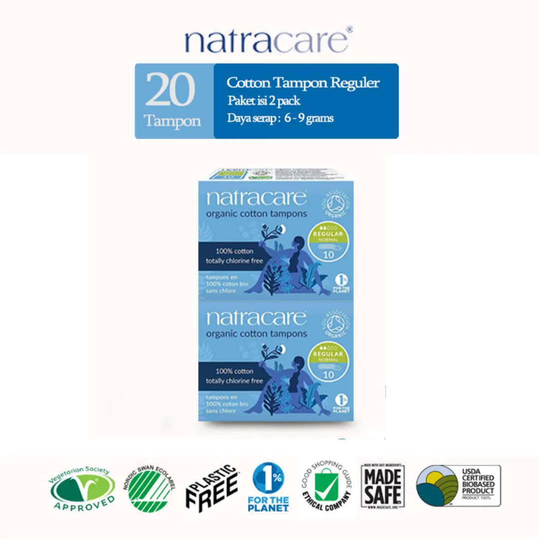 NATRACARE Digital Cotton Tampon Regular 10s (2 pack)