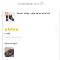 Gambar Sepatu safety boots bahan kulit asli dari Safety Boots Pria Kota Surabaya 5 Tokopedia