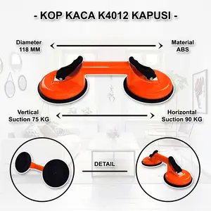 KAPUSI K-4012 KOP KACA 2 KAKI - GLASS SUCTION PLATE