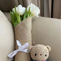 Gambar Buket bunga Tulip segar wrapping rajut dari Florist JKT Kota Administrasi Jakarta Barat 1 Tokopedia