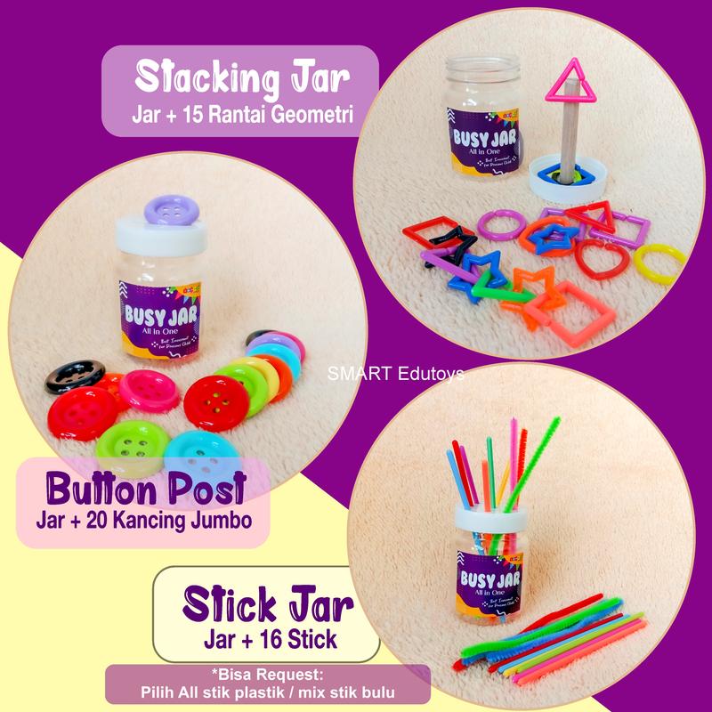 Mainan Montessori Edukasi Anak Bayi Sensory Play Busy Jar Mulai 9 Bula 3