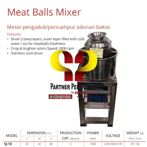 GETRA SJ-18 Mesin Pengaduk Pembuat Pencampur Pembuat Adonan Bakso
