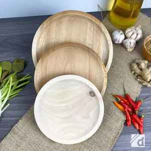 Cobek Kayu Ukuran 17 Cm Bahan Pinus Kuat Tidak Mudah Patah