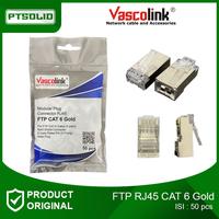 Gambar Vascolink RJ45 Connector FTP Cat 6 Gold - 1 pack Isi 50pcs dari PTSOLID Kota Administrasi Jakarta Barat 1 Tokopedia