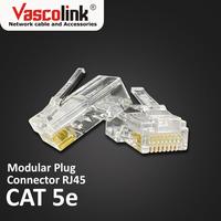Gambar Vascolink RJ45 Connector Cat5E 1 pack Isi 100pcs dari PTSOLID Kota Administrasi Jakarta Barat 2 Tokopedia
