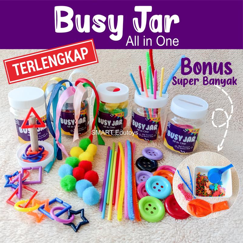 Mainan Montessori Edukasi Anak Bayi Sensory Play Busy Jar Mulai 9 Bula 1