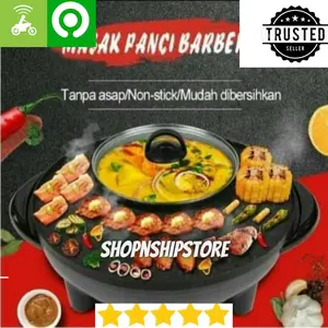 Panggangan Daging Barbecue Electric Hot Pot Barbekyu BBQ Grill Pan