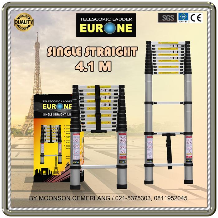 Gambar Tangga Teleskopik 4.1M, Single- EURONE X-tra dari Tangga Telescopic Center Kota Tangerang Selatan Tokopedia
