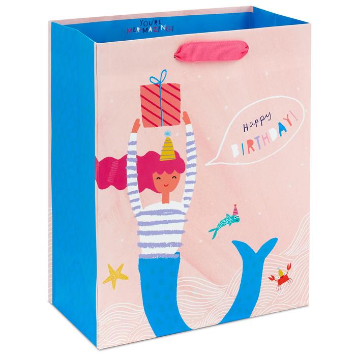 Gambar PAPER BAG MEDIUM- GIFT BAG- TAS KERTAS-MERMAID WITH PRESENT-BIRTHDAY dari Hallmark Cards Indonesia Kota Administrasi Jakarta Utara Tokopedia