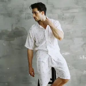 Setelan Piyama Pria Dewasa Baju Tidur Celana Santai Piyama Katun Adem