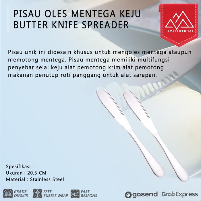 Gambar BUTTER KNIFE PISAU OLES MENTEGA MARGARIN SELAI PISAU ROTI BREAD CUTTER dari Toso Mart Kota Administrasi Jakarta Pusat Tokopedia
