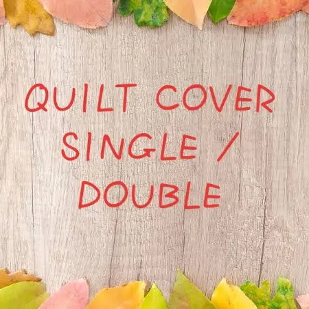 PENAMBAHAN QUILT COVER UKURAN SINGLE / DOUBLE