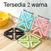 Gambar CEO Tatakan Piring Adjustable Anti Panas Bahan Karet dan Stainless - Merah Muda dari CEO Official Store Kota Tangerang 3 Tokopedia