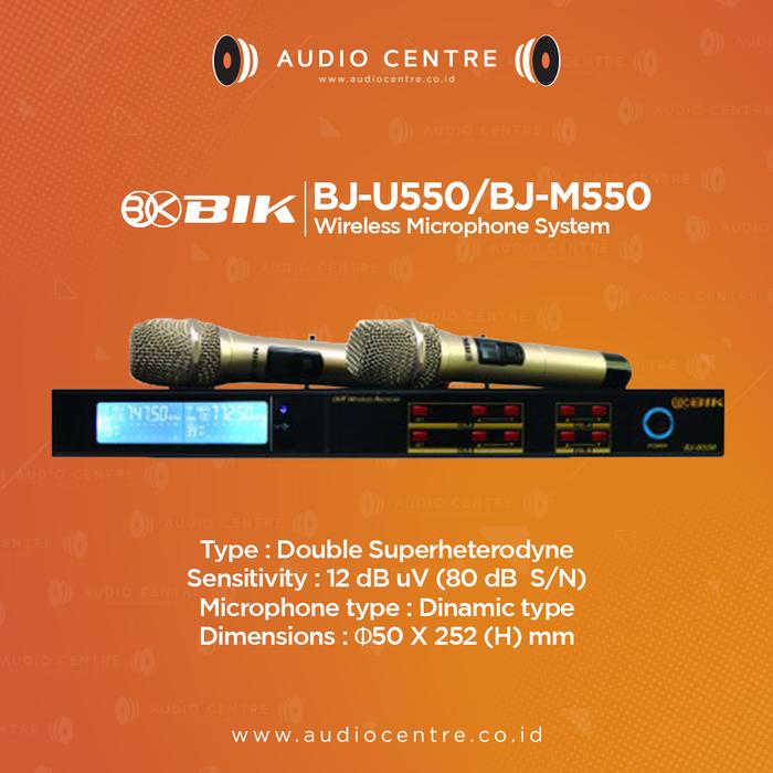 Gambar BIK BJ-U550 / BJ-M550 Wireless Mic / bik bju550 dari Audio Centre Official Kota Administrasi Jakarta Barat Tokopedia