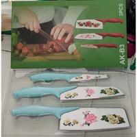 Gambar Pisau Set Motif Bunga isi 3 pcs Warna - Warni Random Color dari Formiana Kota Surabaya 5 Tokopedia