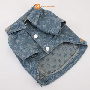Dog Denim Jeans LV clothes