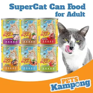 Makanan kucing dewasa kaleng Supercat Adult 400gr
