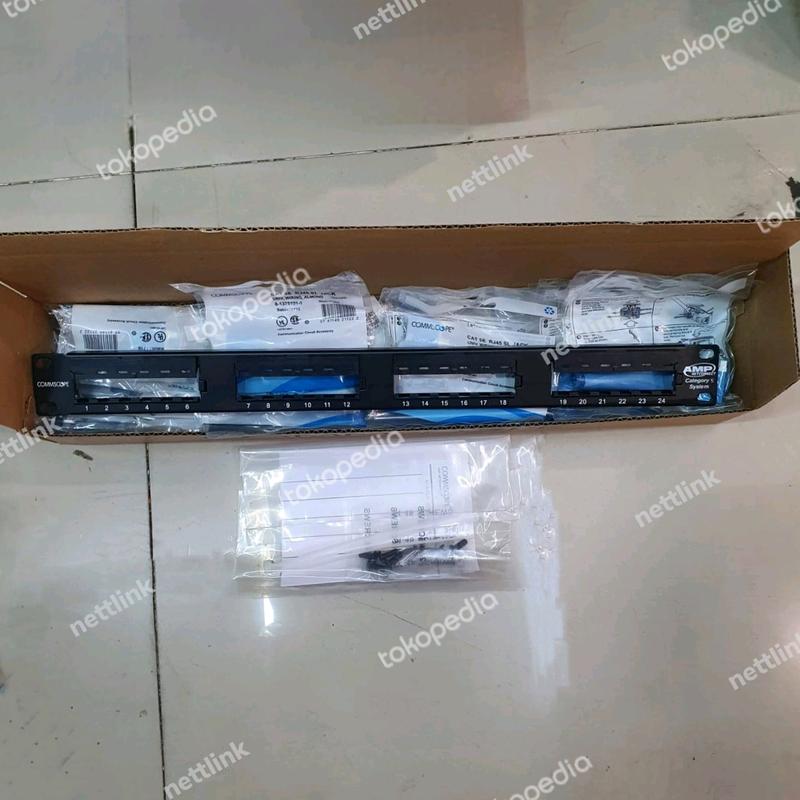patch panel 24 port cat 5e commscope lengkap modular jack ca - Shop ...
