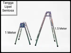 Tangga Lipat Aluminium Sentosa 1 Meter - 1.5 Meter.