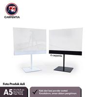 Gambar Carpentia Stand Acrylic Kaki Besi /Tiang A5 Horizontal 21x14,8cm /Tent - Putih dari Carpentia Indonesia Kota Tangerang Selatan 3 Tokopedia