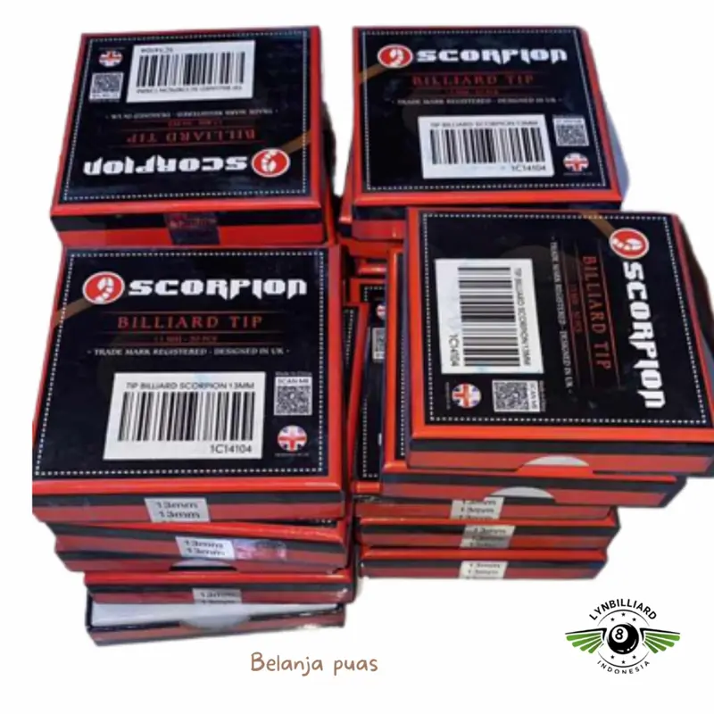 master tip cue SCORPION 13MM ujung stick billiard 1