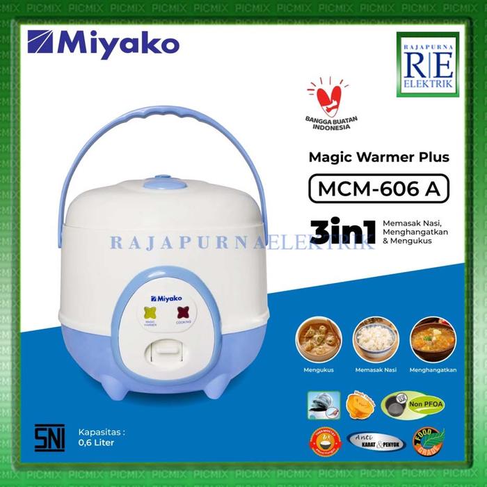 Gambar MIYAKO Magic Com Rice Cooker MCM 606A ORIGINAL dari Rajapurna Elektrik Indonesia Kota Administrasi Jakarta Barat Tokopedia