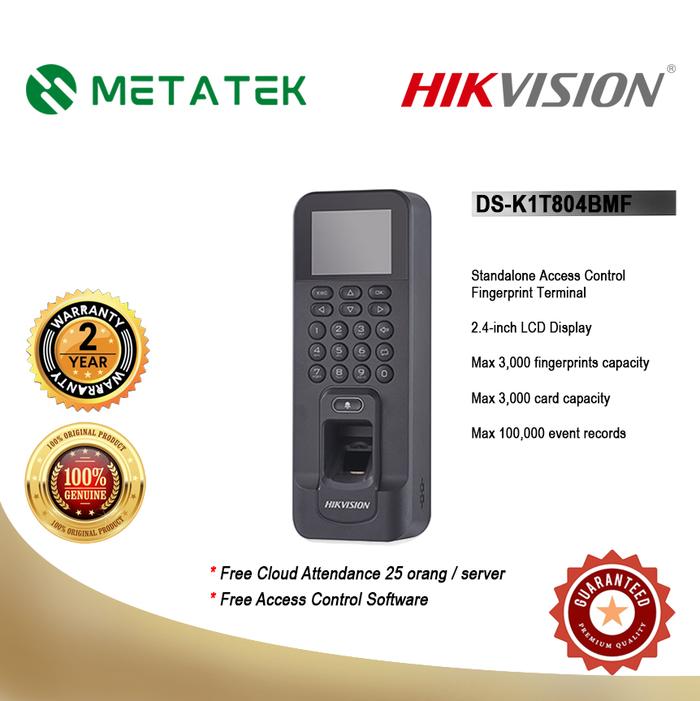 Gambar Metatek | Hikvision DS-K1T804BMF Akses Kontrol | Absensi | Akses Pintu dari Metatek Official Store Kab. Tangerang Tokopedia