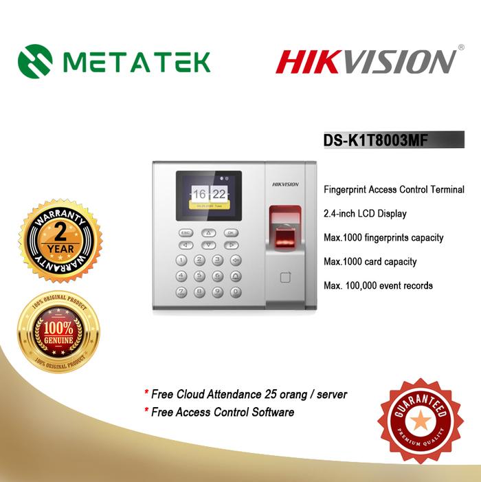 Gambar Metatek | Hikvision DS-K1T8003MF Akses Kontrol | Absensi | Akses Pintu dari Metatek Official Store Kab. Tangerang Tokopedia