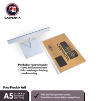 Gambar Carpentia Stand Acrylic Kaki Besi /Tiang A5 Horizontal 21x14,8cm /Tent - Putih dari Carpentia Indonesia Kota Tangerang Selatan 2 Tokopedia