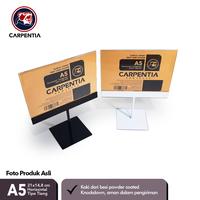 Gambar Carpentia Stand Acrylic Kaki Besi /Tiang A5 Horizontal 21x14,8cm /Tent - Putih dari Carpentia Indonesia Kota Tangerang Selatan 1 Tokopedia
