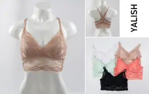 Bra / Pakaian Dalam Wanita Brand Yalish V-neck, tanpa kawat BY02