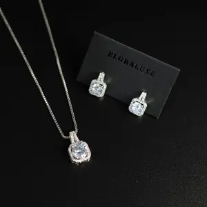 GEMMA SET - ELGRALUXE - Cubic Zircon Premium Earrings & Necklace Set